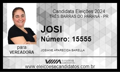 Candidato JOSI 2024 - TRÊS BARRAS DO PARANÁ - Eleições