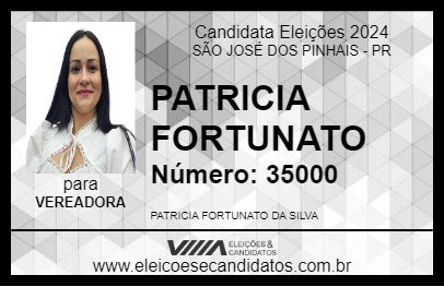 Candidato PATRICIA FORTUNATO 2024 - SÃO JOSÉ DOS PINHAIS - Eleições