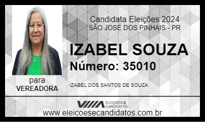 Candidato IZABEL SOUZA 2024 - SÃO JOSÉ DOS PINHAIS - Eleições