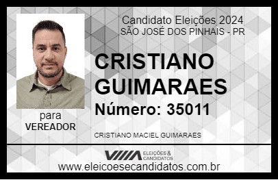 Candidato CRISTIANO GUIMARAES 2024 - SÃO JOSÉ DOS PINHAIS - Eleições