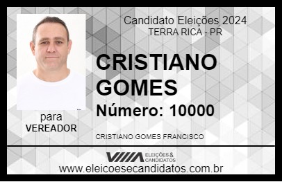 Candidato CRISTIANO GOMES 2024 - TERRA RICA - Eleições