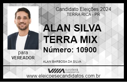 Candidato ALAN SILVA TERRA MIX 2024 - TERRA RICA - Eleições