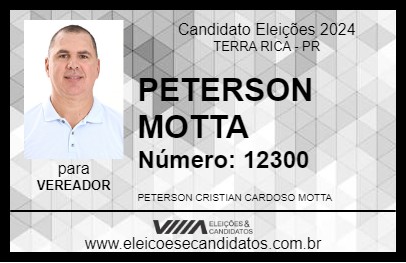 Candidato PETERSON MOTTA 2024 - TERRA RICA - Eleições