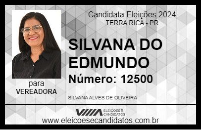 Candidato SILVANA DO EDMUNDO 2024 - TERRA RICA - Eleições