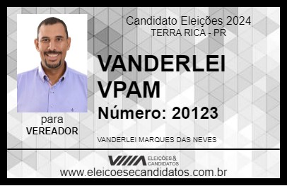 Candidato VANDERLEI VPAM 2024 - TERRA RICA - Eleições