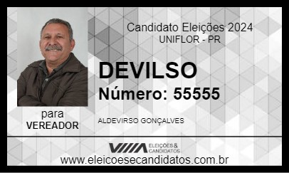 Candidato DEVILSO 2024 - UNIFLOR - Eleições