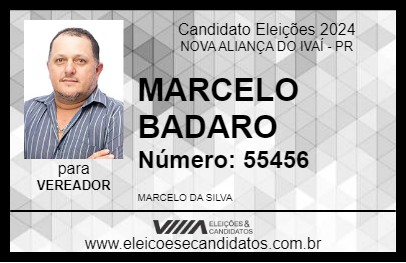 Candidato MARCELO BADARO 2024 - NOVA ALIANÇA DO IVAÍ - Eleições