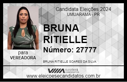 Candidato BRUNA RITIELLE 2024 - UMUARAMA - Eleições