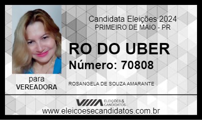 Candidato RO DO UBER 2024 - PRIMEIRO DE MAIO - Eleições