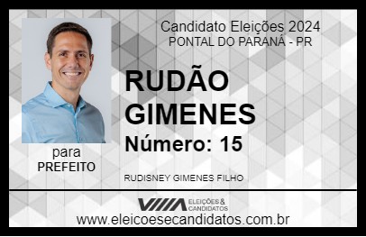 Candidato RUDÃO GIMENES 2024 - PONTAL DO PARANÁ - Eleições