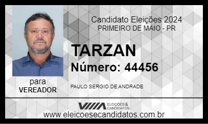 Candidato TARZAN 2024 - PRIMEIRO DE MAIO - Eleições