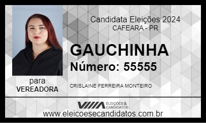 Candidato GAUCHINHA 2024 - CAFEARA - Eleições