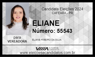 Candidato ELIANE 2024 - CAFEARA - Eleições