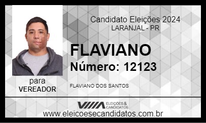 Candidato FLAVIANO 2024 - LARANJAL - Eleições