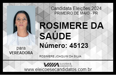 Candidato ROSIMERE DA SAÚDE 2024 - PRIMEIRO DE MAIO - Eleições