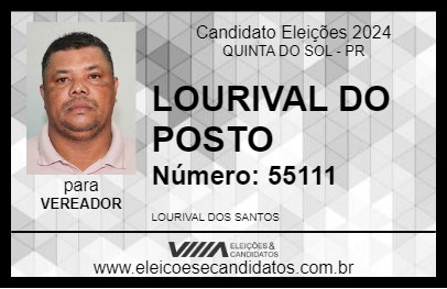 Candidato LOURIVAL DO POSTO 2024 - QUINTA DO SOL - Eleições