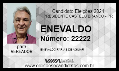 Candidato ENEVALDO 2024 - PRESIDENTE CASTELO BRANCO - Eleições