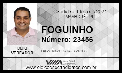 Candidato FOGUINHO 2024 - MAMBORÊ - Eleições