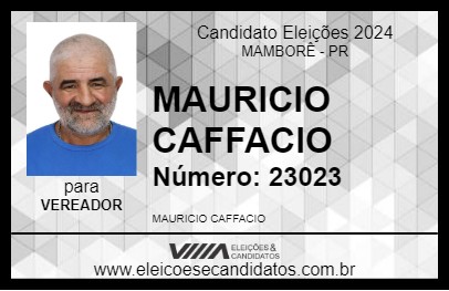 Candidato MAURICIO CAFFACIO 2024 - MAMBORÊ - Eleições