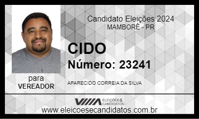 Candidato CIDO 2024 - MAMBORÊ - Eleições