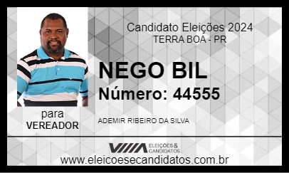 Candidato NEGO BIL 2024 - TERRA BOA - Eleições