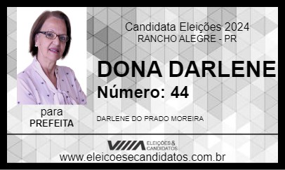 Candidato DONA DARLENE 2024 - RANCHO ALEGRE - Eleições