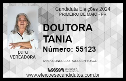 Candidato DOUTORA TANIA 2024 - PRIMEIRO DE MAIO - Eleições