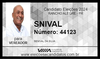 Candidato SNIVAL 2024 - RANCHO ALEGRE - Eleições