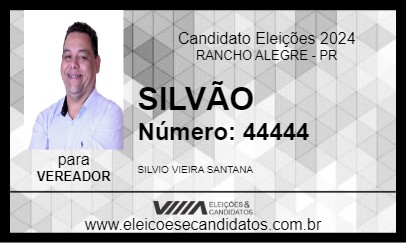 Candidato SILVÃO 2024 - RANCHO ALEGRE - Eleições