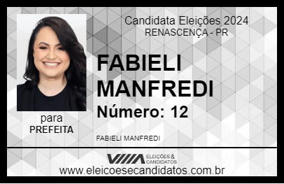 Candidato FABIELI MANFREDI 2024 - RENASCENÇA - Eleições