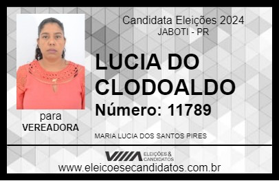 Candidato LUCIA DO CLODOALDO 2024 - JABOTI - Eleições