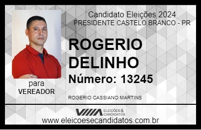 Candidato ROGERIO DELINHO 2024 - PRESIDENTE CASTELO BRANCO - Eleições