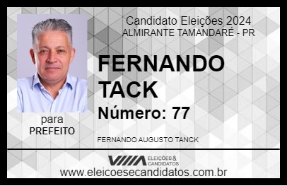 Candidato FERNANDO TANCK 2024 - ALMIRANTE TAMANDARÉ - Eleições