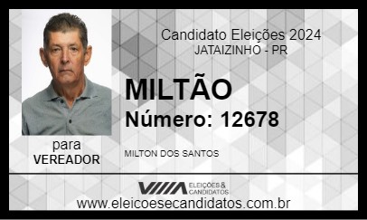 Candidato MILTÃO 2024 - JATAIZINHO - Eleições