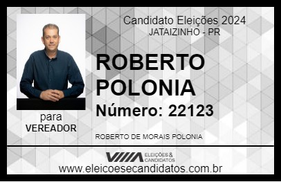 Candidato ROBERTO POLONIA 2024 - JATAIZINHO - Eleições