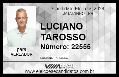 Candidato LUCIANO TAROSSO 2024 - JATAIZINHO - Eleições