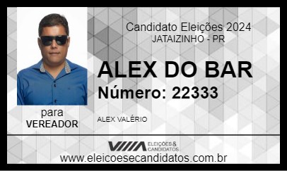 Candidato ALEX DO BAR 2024 - JATAIZINHO - Eleições