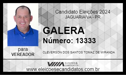 Candidato GALERA 2024 - JAGUARIAÍVA - Eleições