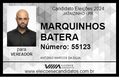 Candidato MARQUINHOS BATERA 2024 - JATAIZINHO - Eleições