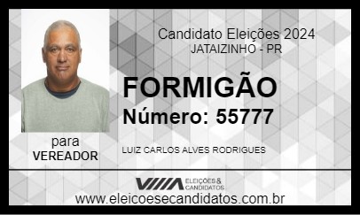 Candidato FORMIGÃO 2024 - JATAIZINHO - Eleições