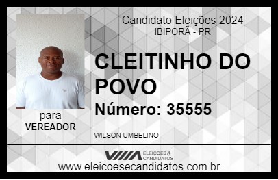 Candidato CLEITINHO DO POVO 2024 - IBIPORÃ - Eleições