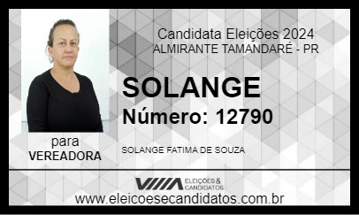 Candidato SOLANGE 2024 - ALMIRANTE TAMANDARÉ - Eleições