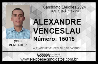 Candidato ALEXANDRE VENCESLAU 2024 - SANTO INÁCIO - Eleições