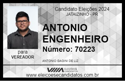 Candidato ANTONIO ENGENHEIRO 2024 - JATAIZINHO - Eleições