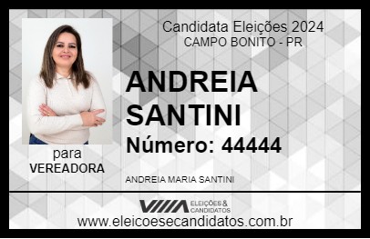 Candidato ANDREIA SANTINI 2024 - CAMPO BONITO - Eleições