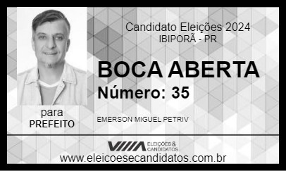 Candidato BOCA ABERTA 2024 - IBIPORÃ - Eleições