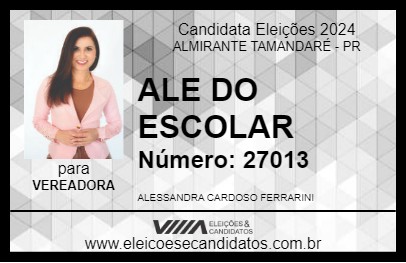 Candidato ALE DO ESCOLAR  2024 - ALMIRANTE TAMANDARÉ - Eleições