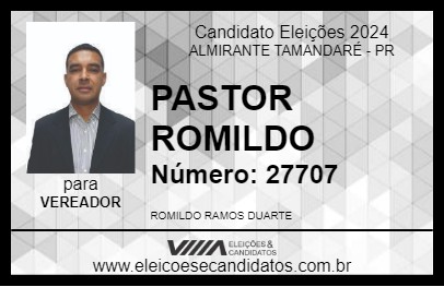 Candidato PASTOR ROMILDO 2024 - ALMIRANTE TAMANDARÉ - Eleições