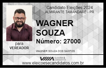 Candidato WAGNER SOUZA 2024 - ALMIRANTE TAMANDARÉ - Eleições