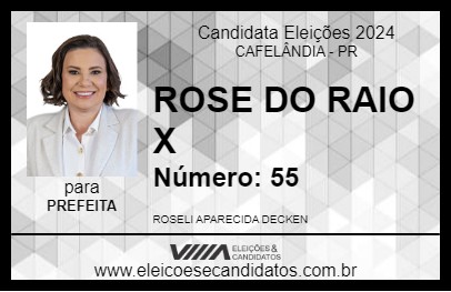 Candidato ROSE DO RAIO X 2024 - CAFELÂNDIA - Eleições